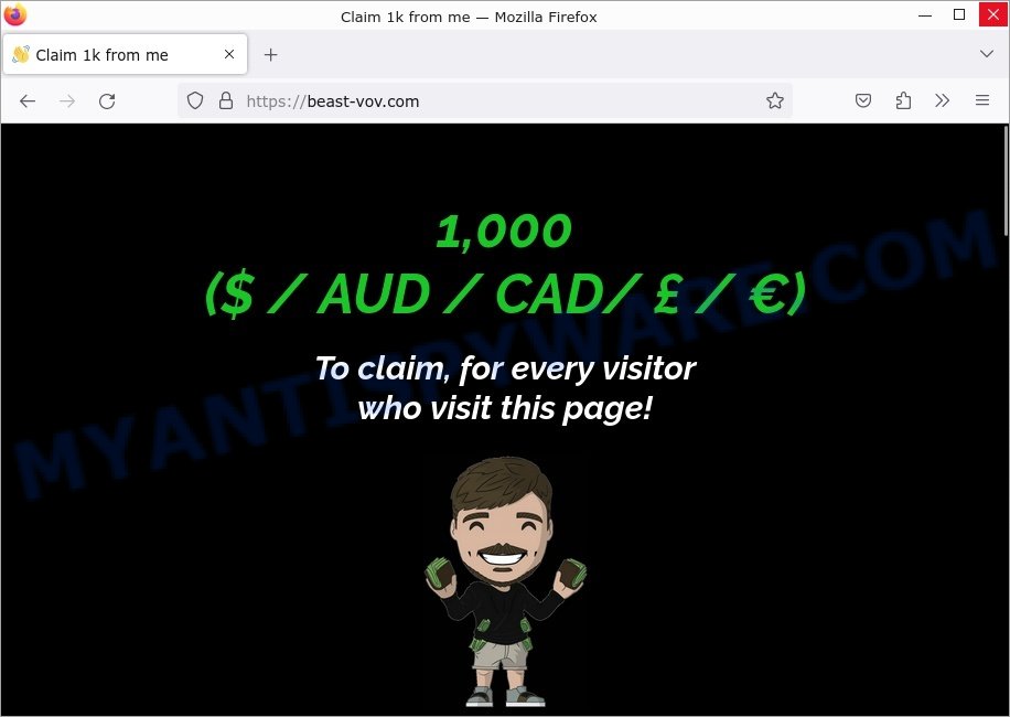 Beast-vov.com Claim 1k from me scam