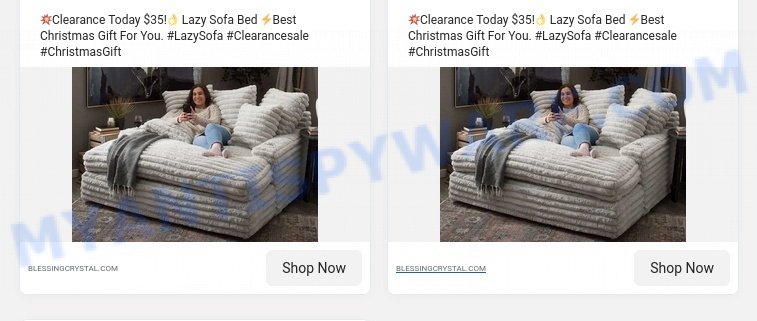 Blessingcrystal.com Lazy Sofa Bed scam