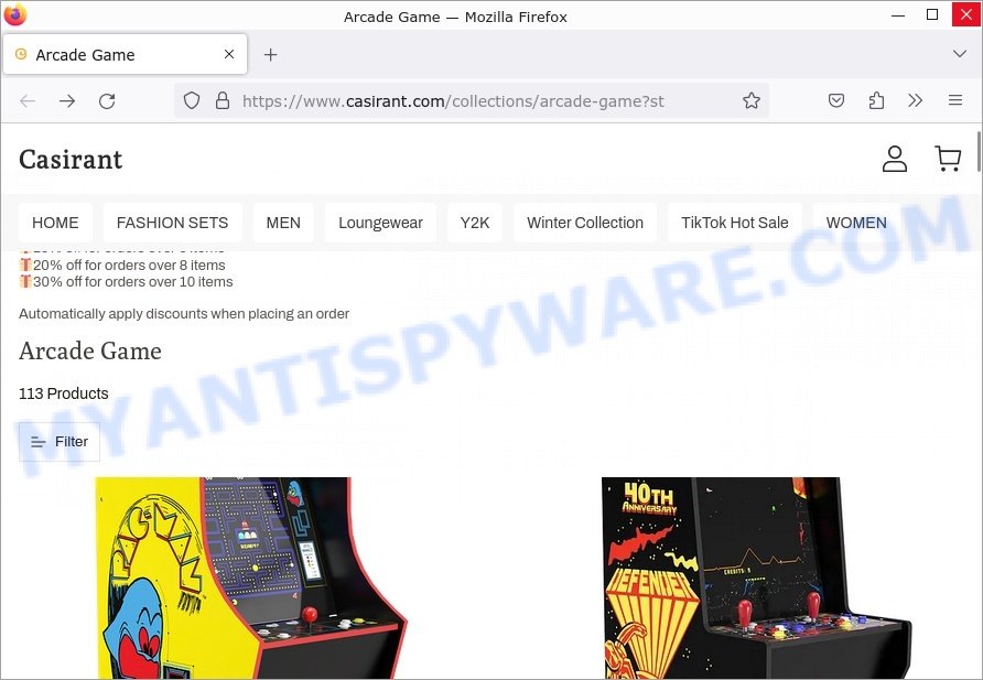 Casirant.com Arcade Game Scam