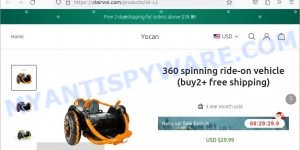 Clairvoi.com 360 spinning ride-on vehicle scam