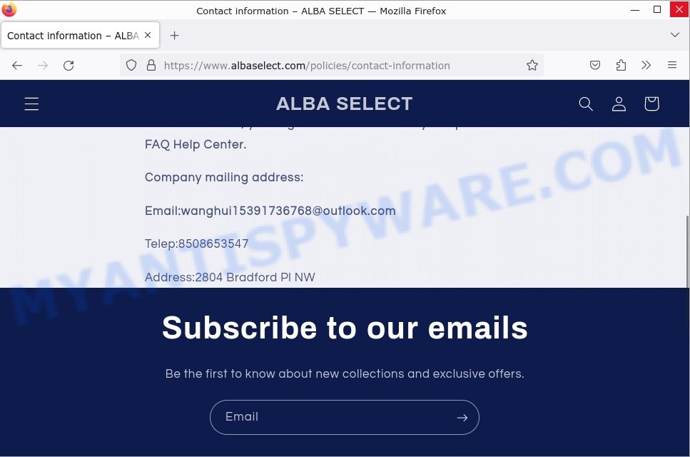 Contact information – ALBA SELECT