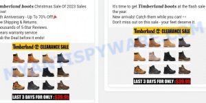 Dicksportinggoodsus.com Timberland Boots Christmas Scam