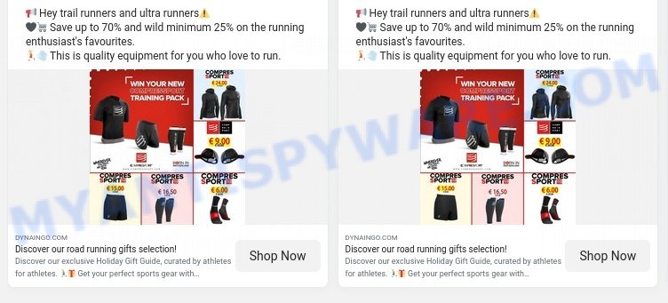 Dynaingo.com Compressport scam ads