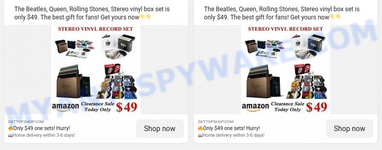 Gettopshop.com Stereo vinyl box set ads