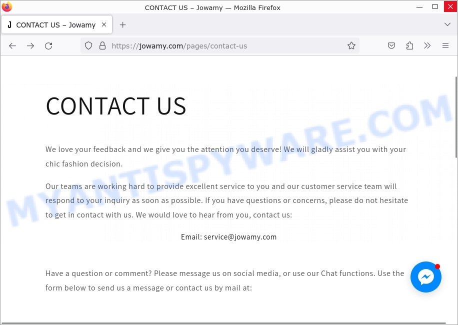 Jowamy.com scam contacts