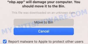 Nbp will damage your computer Mac
