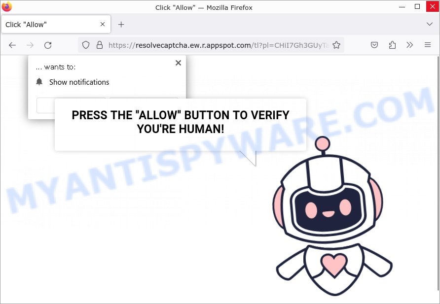 Resolvecaptcha.ew.r.appspot.com Click Allow scam