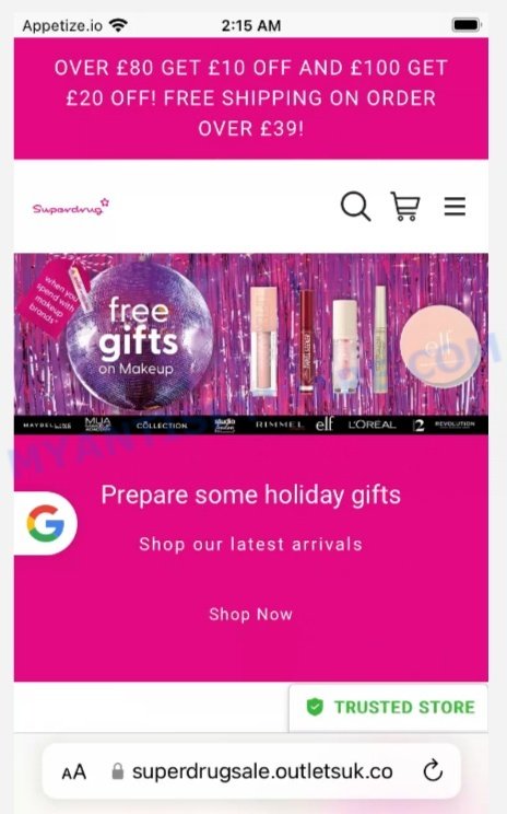 Superdrug.outletsuk.co scam