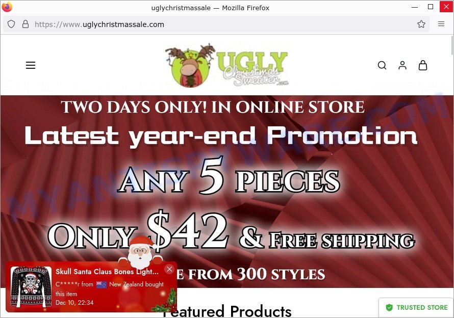 UglyChristmasSale.com scam