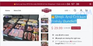 marxmeats.com Christmas Specials Steak And Chicken Family Bundle scam