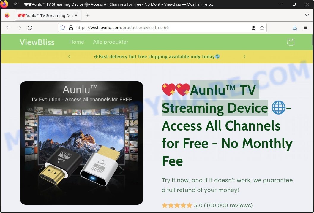 Aunlu™ TV Streaming Device – Access All Channels for Free - Not Sold In  Stores