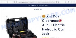 Auto-lift.co scam store 3-in-1 Electric Hydraulic Car Jack