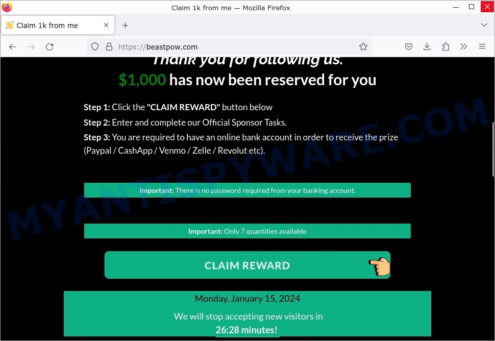 Beastpow.com Claim 1000 Scam