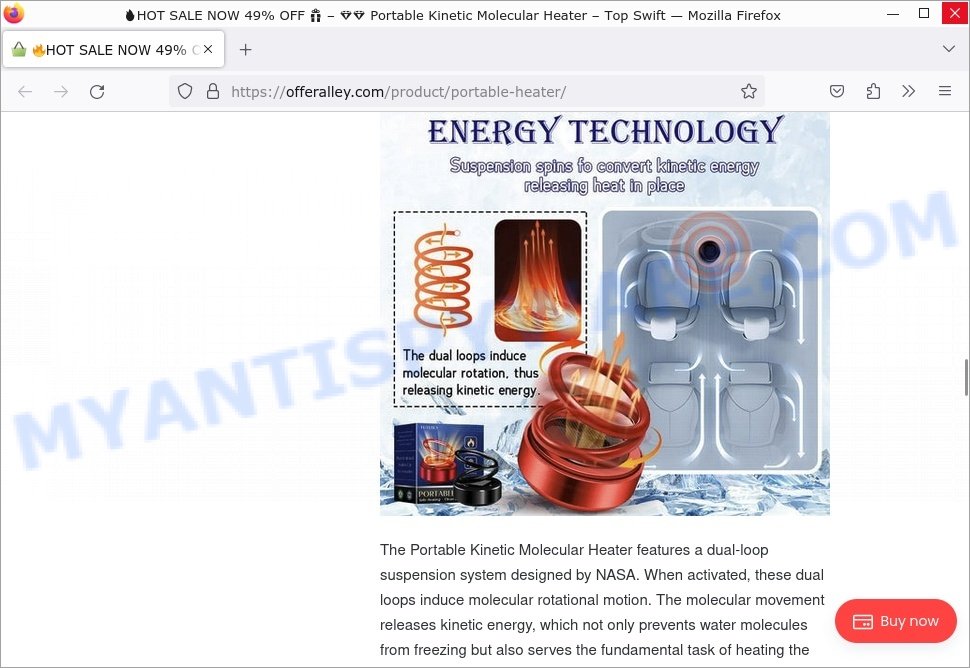 Portable Kinetic Molecular Heater scam fake claims