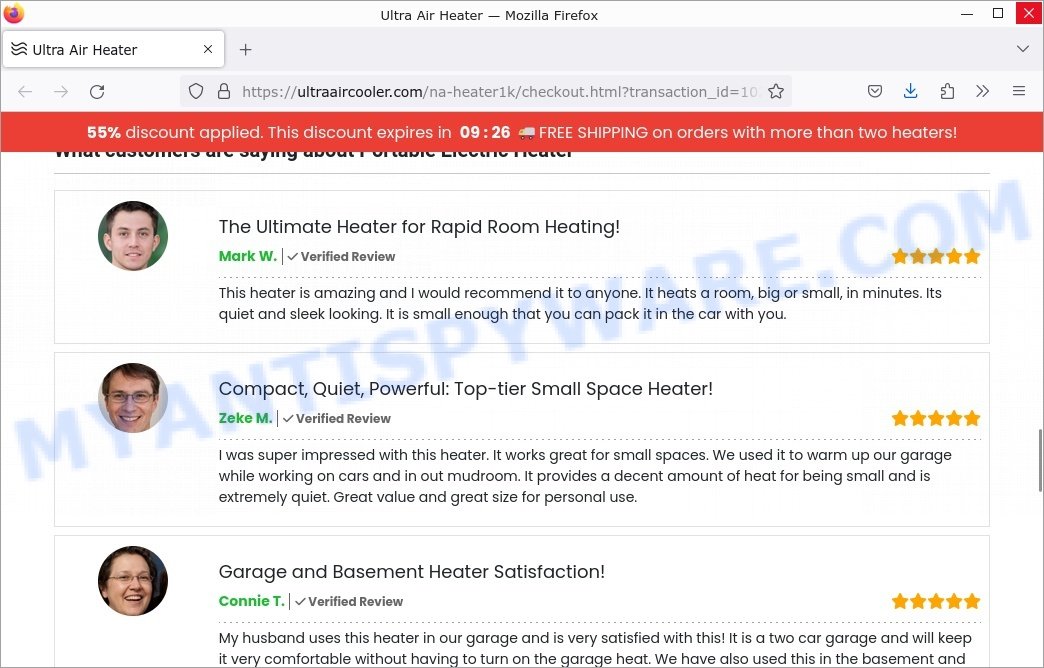 Ultra Air Heater scam fake reviews