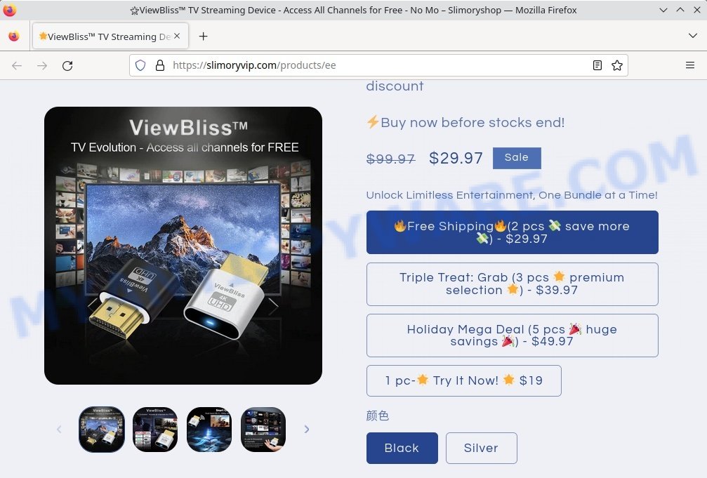 ViewBliss TV Streaming Device scam store