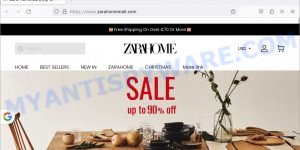 Zarahomemall.com scam store