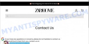 Zarahomesales.com Zara Home sale scam contacts