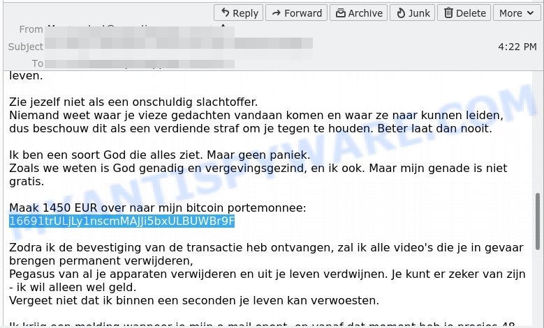 16691trULjLy1nscmMAJJi5bxULBUWBr9F Bitcoin Email Scam