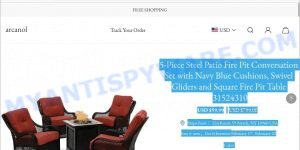 Arcanol.com patio set scam store