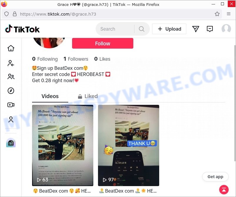 Beatdex.com tiktok mrbeast promo code scam