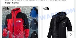 Ciufecedf.com scam The North Face ads