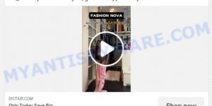 Dictair.com FASHION NOVA scam ads