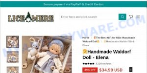 Licemere.co Handmade Waldorf Doll scam store