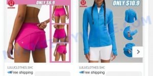 Luluclothes.shop Lululemon Sale Scam ads