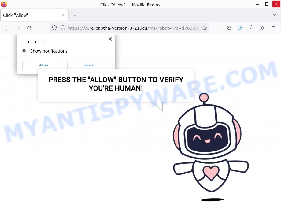 Re-captha-version-3-21.icu Click Allow scam fake captcha