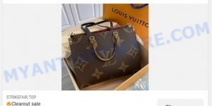 Strikefair.top Louis Vuitton Clearout sale Scam ads