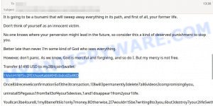 1MebHtNY5o2FEXhuoKabbKHEcbdcdZe4KD Bitcoin Email Scam