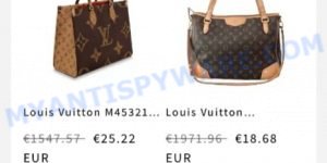 Freeepeer.com fake Louis Vuitton store scam prices