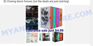 Hhbov.com scam Book Clearance Sale ads