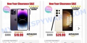 Luckybuymarket.com amazon sale scam ads