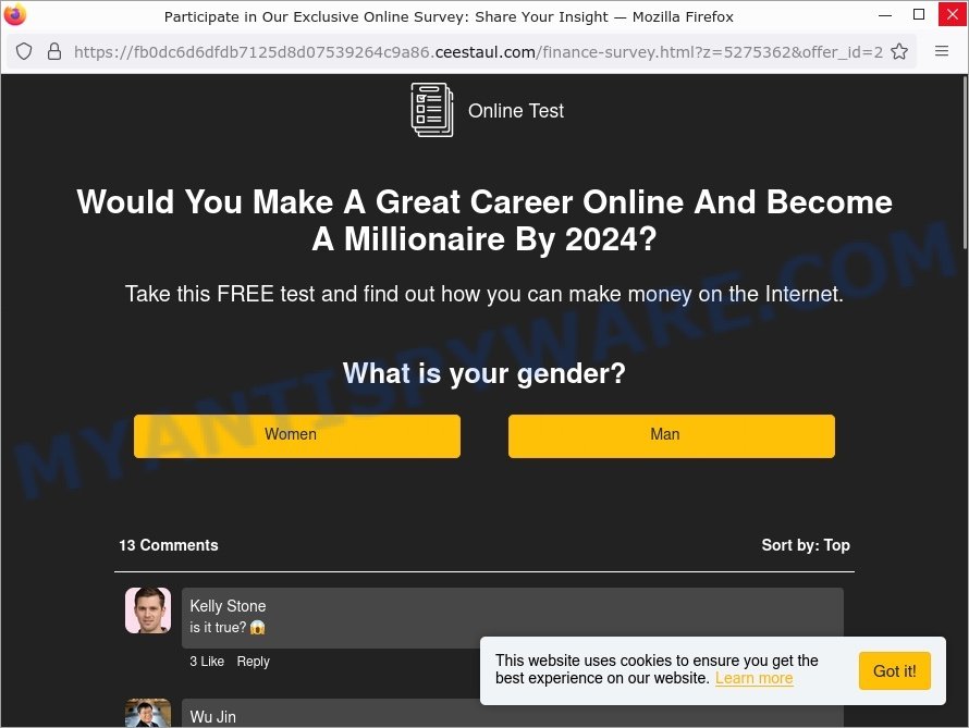 Ceestaul.com Online Survey scam