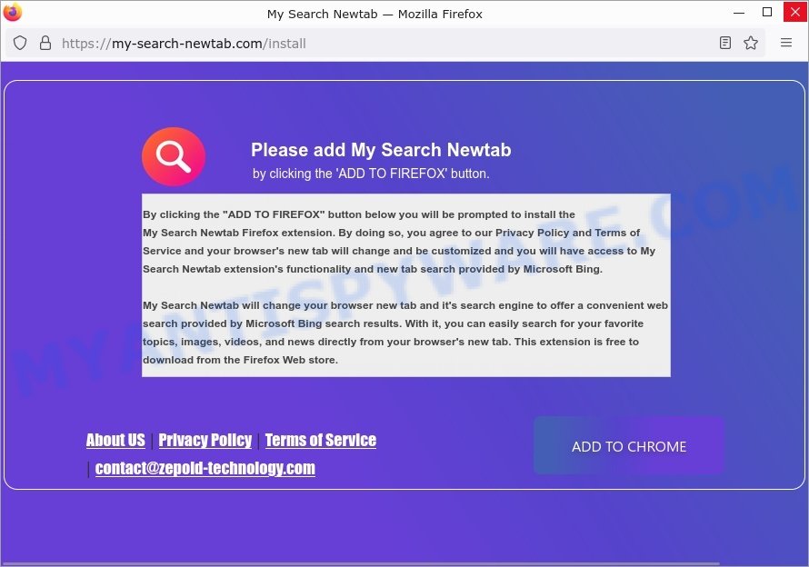My-search-newtab.com My Search Newtab installer