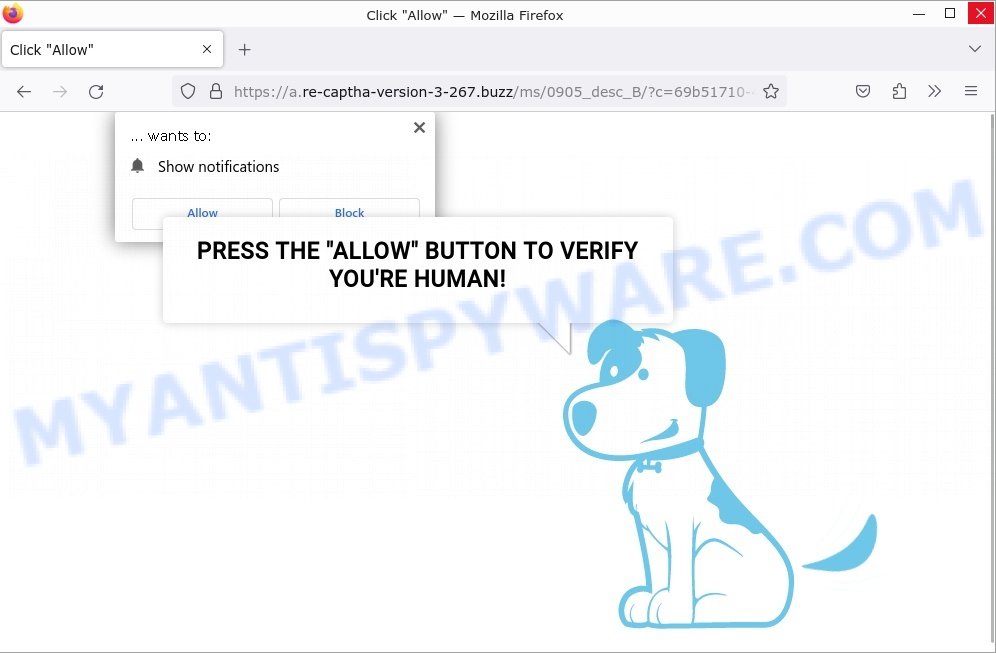 Re-captha-version-3-267.buzz Click Allow scam