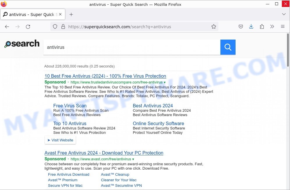 Superquicksearch.com redirect Super Quick Search results