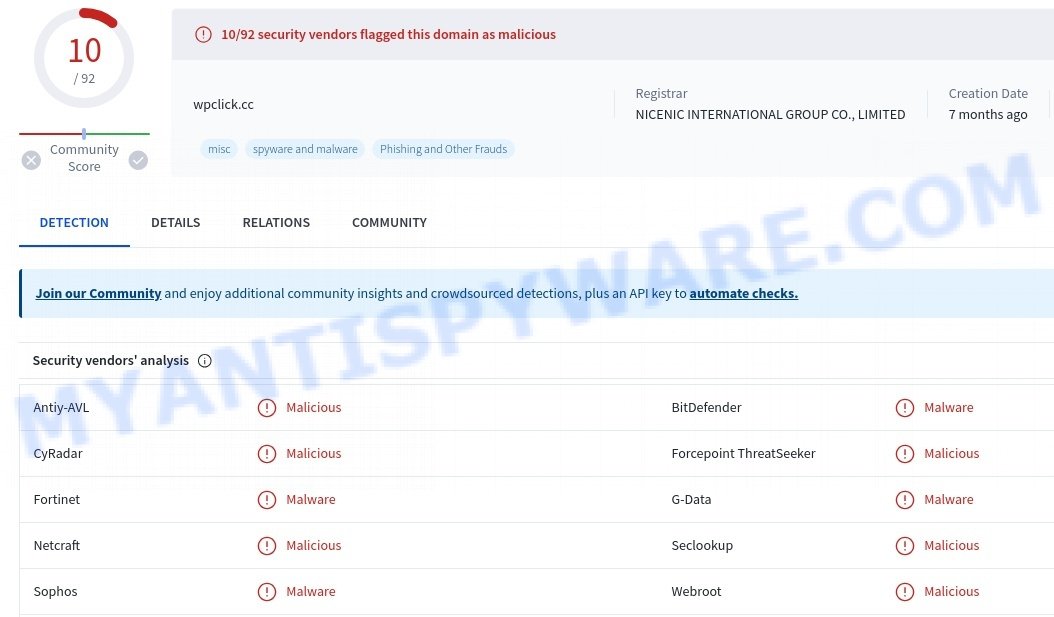 Wpclick.cc malicious