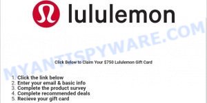 750reviewers.org 750 Lululemon Gift Card Scam