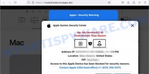 Access To This Apple Device Has Been Blocked Scam Pop-Up