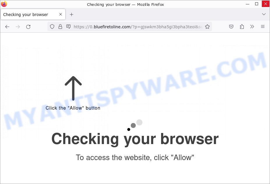 Bluefiretoline.com virus Checking your browser scam