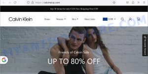 Calvinsivp.com fake Calvin Klein sale scam