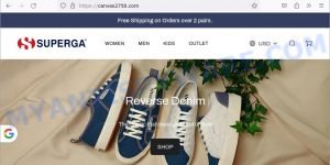 Canvas2750.com fake Superga scam