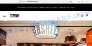 Choclandss.com fake Hershey scam