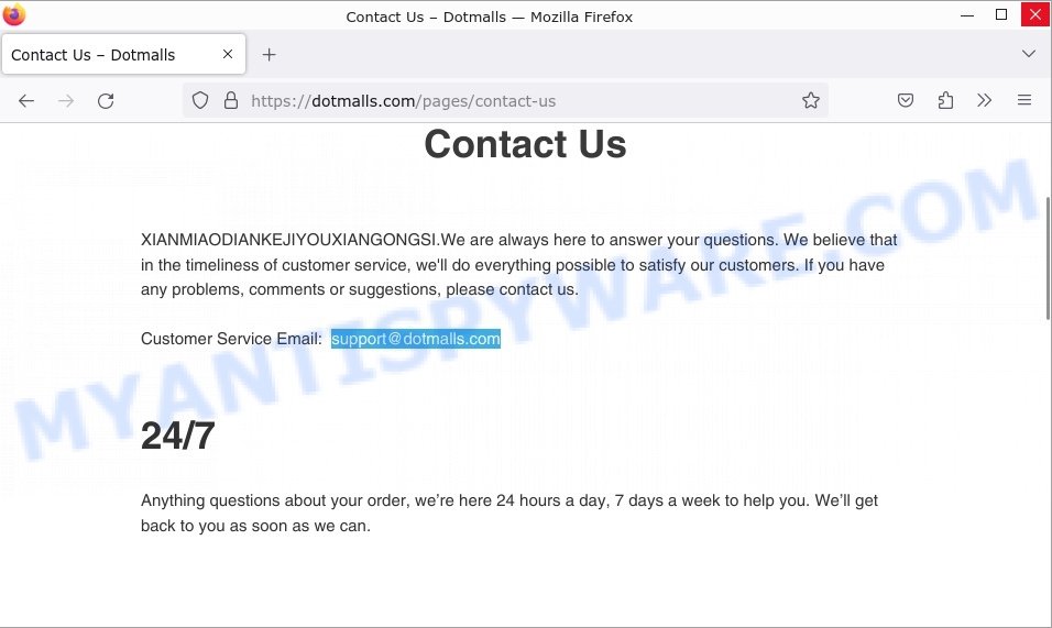 Contact Us Support dotmalls.com