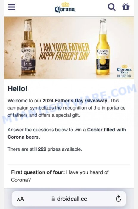 Droidcall.cc-Corona-Giveaway-scam