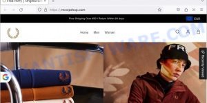 Mcvipshop.com fake Fred Perry scam