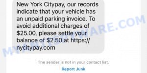 NyCityPay.com Text Scam